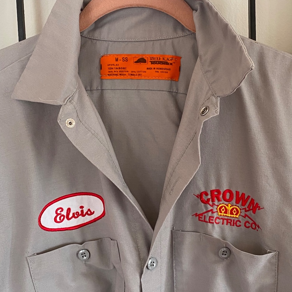 Elvis "Crown Electric Co." Work Shirt Size S/M